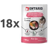 Ontario Kitten Herb Line vrečka - piščanec in jetra - 80 g 18 x 80 g Cene