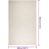 vidaXL Tepih ZIZUR 200 x 290 cm s izgledom jute unutarnji i vanjski | shoptok.hr