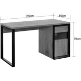 Livetastic PISALNA MIZA kovina, leseni material črna, barve hrasta | Shoptok.si