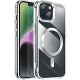 AVIZAR Ohišje MagSafe za iPhone 15 Plus in 14 Plus Crystal Color Back, Srebrna, (5000013614) | Shoptok.si