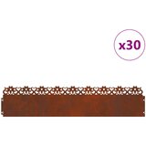  Rubnjaci za travnjak 30 pcs 103 x 0,05 x 22 cm Rđa | shoptok.hr