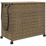  Košara za rublje s kotačima 66x35x60 cm od ratana | Eponuda.com