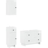  Set za kupaonicu od 3 dijela EDE Bijela visokog sjaja | shoptok.hr