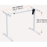 S Box MD-252R električno podesivo postolje za radni stol, 1 motor, bijelo | shoptok.hr