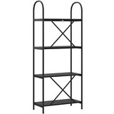 vidaXL Polica Crni hrast 60 x 30 x 146 cm Konstruirano drvo | shoptok.hr