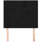  Uzglavlje Crno 80x5x118/128 cm Baršunasto | shoptok.hr