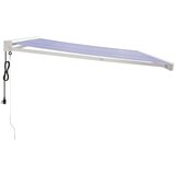  Tenda na uvlačenje plavo-bijela 4 x 3 m od tkanine i aluminija | shoptok.hr