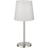 Fischer & Honsel Bela/v srebrni barvi namizna svetilka s tekstilnim senčilom (višina 30 cm) Eve – Cene
