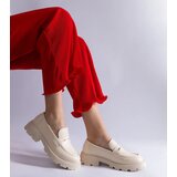 Gemre Violanda Women's Beige Eco Leather Loafers | ePonuda.com