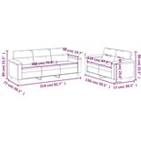  2-dijelni set sofa s jastucima smeđesivi od mikrovlakana | shoptok.hr
