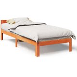  Posteljni okvir brez vzmetnice rjava 80x200 cm trdna borovina | Shoptok.si
