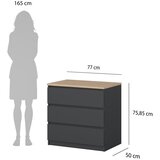 Tvilum Temno siva komoda 77x76x50 cm Naia – | Shoptok.si