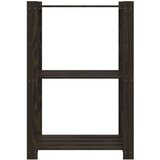  Za pohranu s 3 razine crni 60x38x90 cm masivna borovina | shoptok.hr