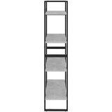 Ormarić za knjige s 4 razine boja betona 80x30x140 cm drveni | shoptok.hr