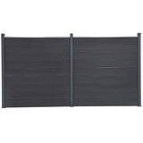  Set panela za ogradu sivi 353x186 cm WPC | shoptok.hr