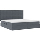  s madracem i skladištem Tamno siva 200 x 200 cm Baršun | shoptok.hr