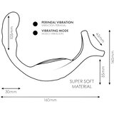 Addicted Toys analni vibrator s penisnim in prstanom za testise (črna) Cene