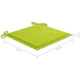 vidaXL 3-dijelni bistro set s jarko zelenim jastucima masivna tikovina | shoptok.hr