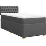  Krevet box spring s madracem tamnosivi za 1 osobu tkanine | shoptok.hr