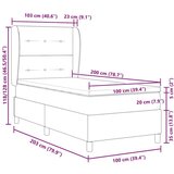 Box spring krevet Ružičasta 200 x 100 cm Poliester | shoptok.hr
