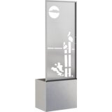 vidaXL Vrtni Sadič s Dekorativnom Pločom Srebrna 50 x 140 cm | shoptok.hr