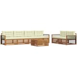  Set vanjskih sofa 7 kom. Prirodna i krem | shoptok.hr