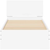  Okvir za krevet s uzglavljem bijeli 75x190 cm konstruirano drvo | Eponuda.com