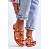 Kesi Lady's slippers with large studs orange Mercure Cene