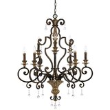Elstead Lighting Quoizel QZ-MARQUETTE9 - Luster na lancu MARQUETTE 9xE14/60W/230V Cene