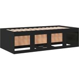  Dnevni krevet s ladicama crni 75 x 190 cm konstruirano drvo | shoptok.hr
