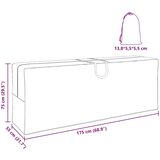 vidaXL Zunanja shranjevalna torba Črna 175 x 55 x 75 cm 600D tkanina | Shoptok.si