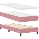 vidaXL Box Spring Postelja z Blazino Roza 80x200 cm Žamet, (22052538) | Shoptok.si