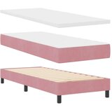 vidaXL Krevet s uzdignutom podlogom i madracem Ružičasta 80x200 cm Baršun | shoptok.hr