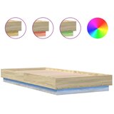  Okvir za krevet s LED svjetlima boja hrasta sonome 100 x 200 cm | shoptok.hr