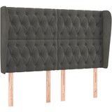 Maison Chic Vzglavna omarica - Nočna omarica - Posteljna omarica z ušesi temno sivo 163x23x118/128 cm žamet, (21708805) Cene