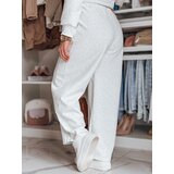 DStreet Spodnie damskie dresowe wide leg DRESMOOD jasnoszare | Shoptok.si