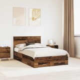  Krevetna konstrukcija Staro drvo 120 x 190 cm Konstruirano drvo Smeđa 200 x 123 x 90 cm | Shoptok.si