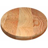 Stolna ploča svjetlosmeđa 140x60x4 cm ovalna masivna hrastovina | Eponuda.com