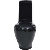 Keramička Keramična WC školjka okrogla pretok vode spodaj črna, (20766801) | Shoptok.si