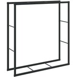 vidaXL Stalak za drva crni 110x30x116 cm čelik cijene