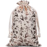 INF Božične bombažne vrečke z vrvico 20x30cm (2 kosa) - Zlate praznične vrečke, (5000078044) | Shoptok.si