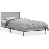 Furnova Posteljni okvir siva sonoma 90x200 cm inženirski les in kovina, (21937854) | Shoptok.si