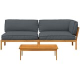  Set sofe s jastukom 3 pcs Antracit Čvrsto drvo akacije | shoptok.hr