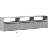  Zidni TV ormarić s LED svjetlima siva boja betona 180x31x45 cm | shoptok.hr