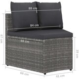  6-dijelni set vrtnih sofa od poliratana s jastucima sivi | shoptok.hr