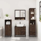 vidaXL 3-dijelni set kupaonskog namještaja boja smeđeg hrasta drveni | shoptok.hr