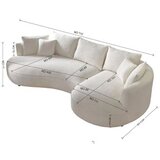 Atelier Del Sofa Ugaona garnitura na razvlačenje Venedik Right, 317x163.5x71 cm, Tamnosiva | Eponuda.ba