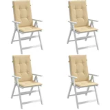 vidaXL Jastuci za stolice 4 kom prošarano bež 120x50x4 cm od tkanine