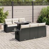 vidaXL 7-dijelni set vrtnih sofa od poliratana s jastucima crni | shoptok.hr