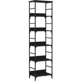 Police za knjige crne 50x33x188 5 cm konstruirano drvo | shoptok.hr